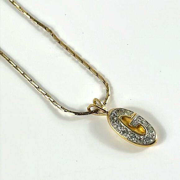 Givenchy Crystal G Pendant Necklace - Picture 2 of 8